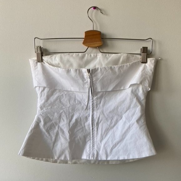 Zara Cotton Strapless Top - Picture 3 of 4